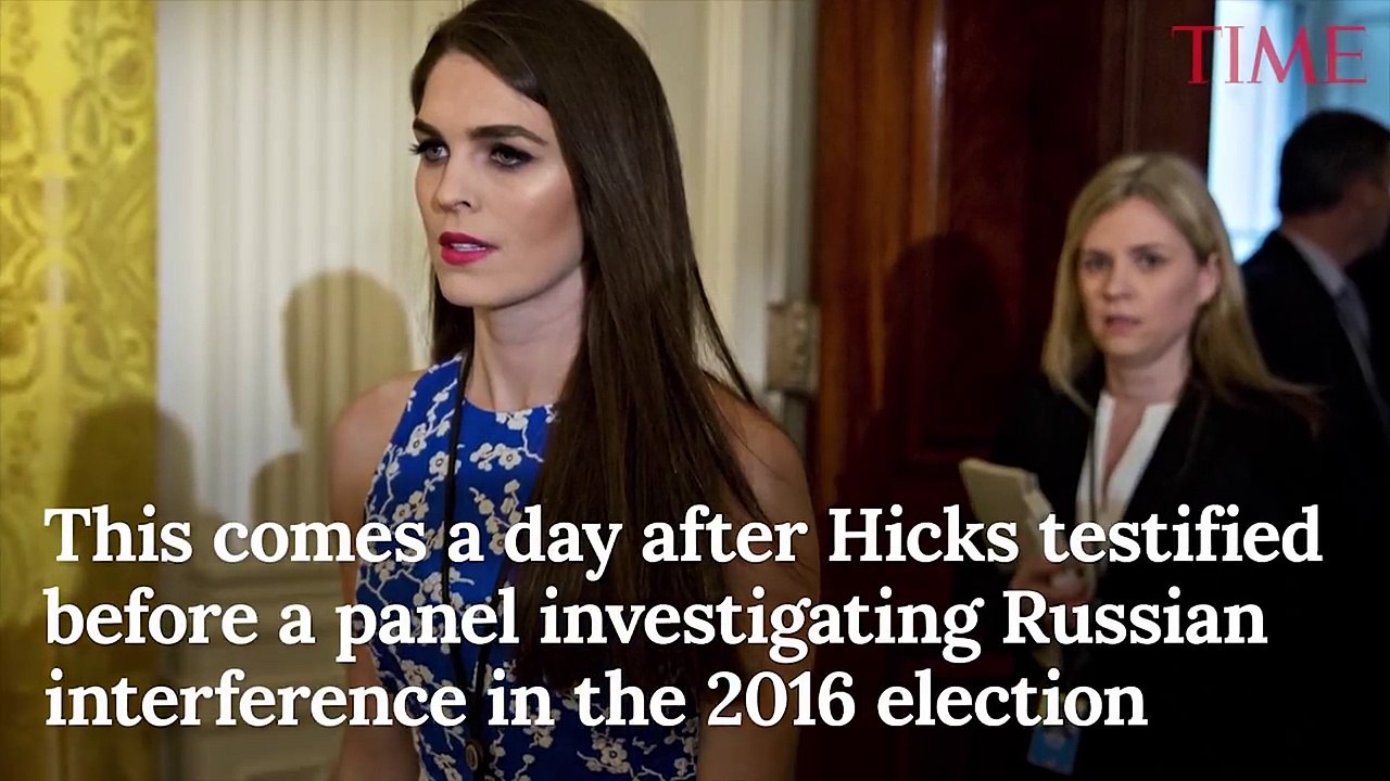 Hope Hicks To Resign As President Trump's White House Communications Director _ TIME