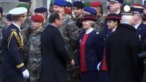 Hollande pays tribute to security forces on Charlie Hebdo anniversary