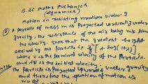 Motion in resisting medium bsc class dynamics  video 9