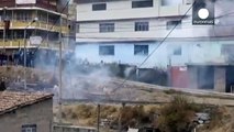 One dead and 50 hurt in clashes between police and strikers in Peru
