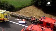 Driver killed as coach carrying British schoolchildren crashes in Belgium
