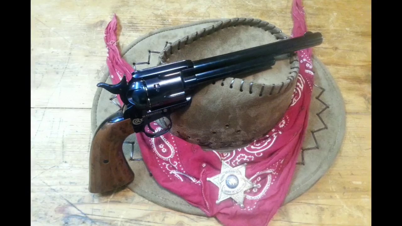 COLT SAA .45 PEACEMAKER-CO2 REVOLVER 4%2C5MM DIABOLO%28PELLET%29-7%2C5- BLUE FINISH LOOK-UMAREX-REVIEW