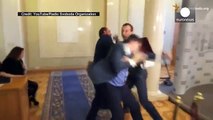 Ukraine parliament scrap: 2 MPs brutally fist fight over bill