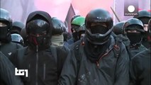 Police and protesters clash during anti far-right march in Italian town