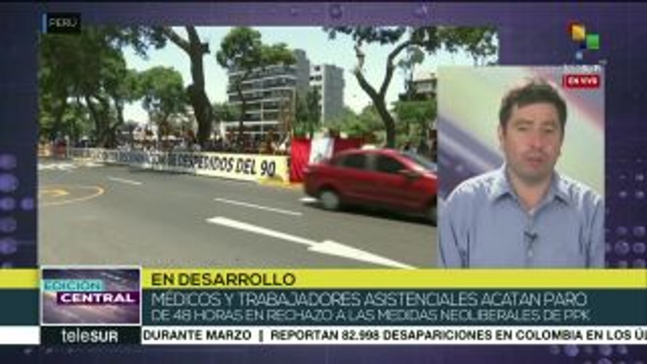 Enfermeros se sumaron al paro médico en Perú