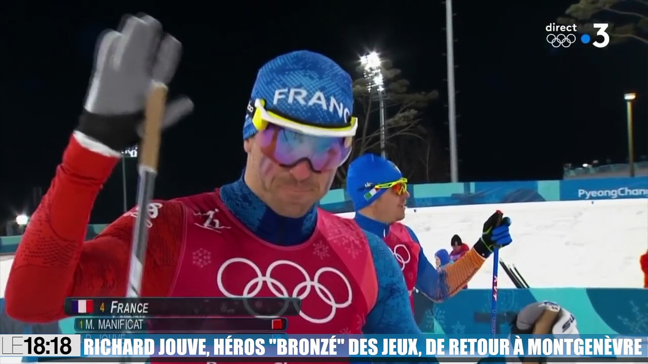 Richard Jouve médaillé de bronze en ski de fond aux jeux d'hiver de retour chez lui en héros à Montgenèvre