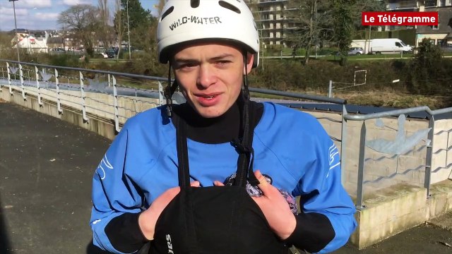 Lannion. La descente en kayak d'Elouan Le Fournis
