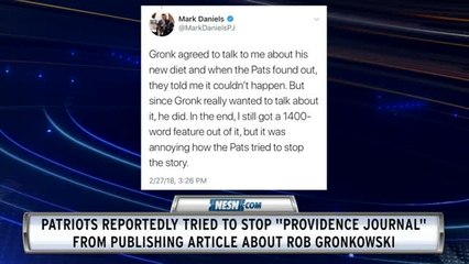 Did Patriots Try To Block A Rob Gronkowski Story?