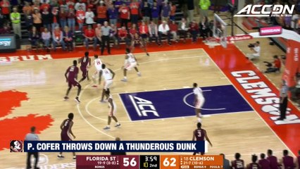 FSU's Phil Cofer throws down thunderous dunk vs. Clemson