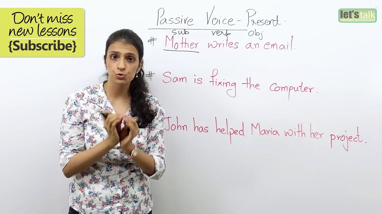 Learn English Grammar – Easiest way to convert Active voice to Passive Voice (simple present )