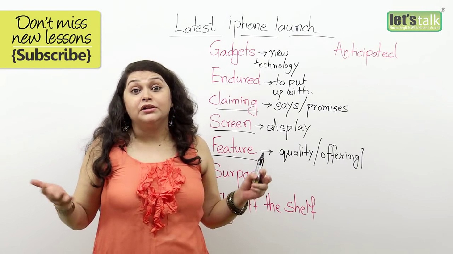English Lesson - Talking about the latest  iPhone launch.