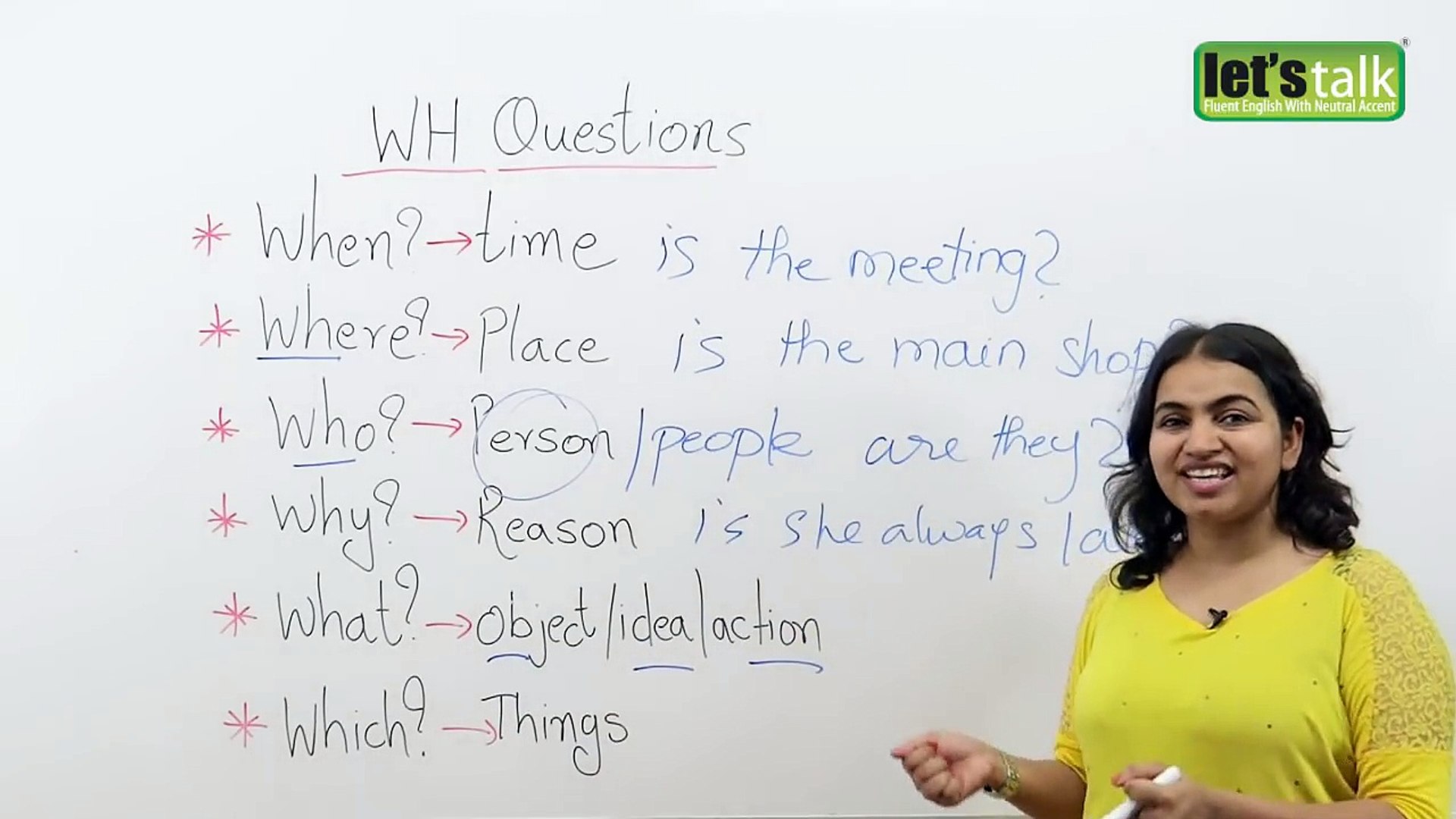 Forming 'WH' questions in English - Spoken English & Grammar Lesson
