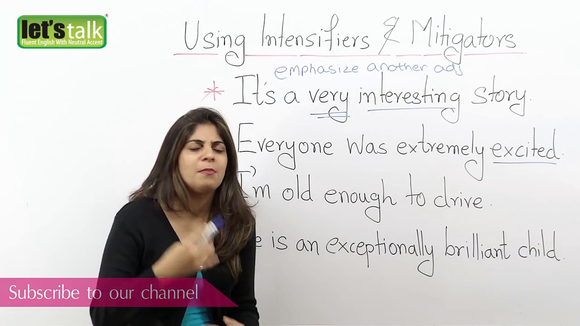 Intensifiers and Mitigators - English Grammar lesson