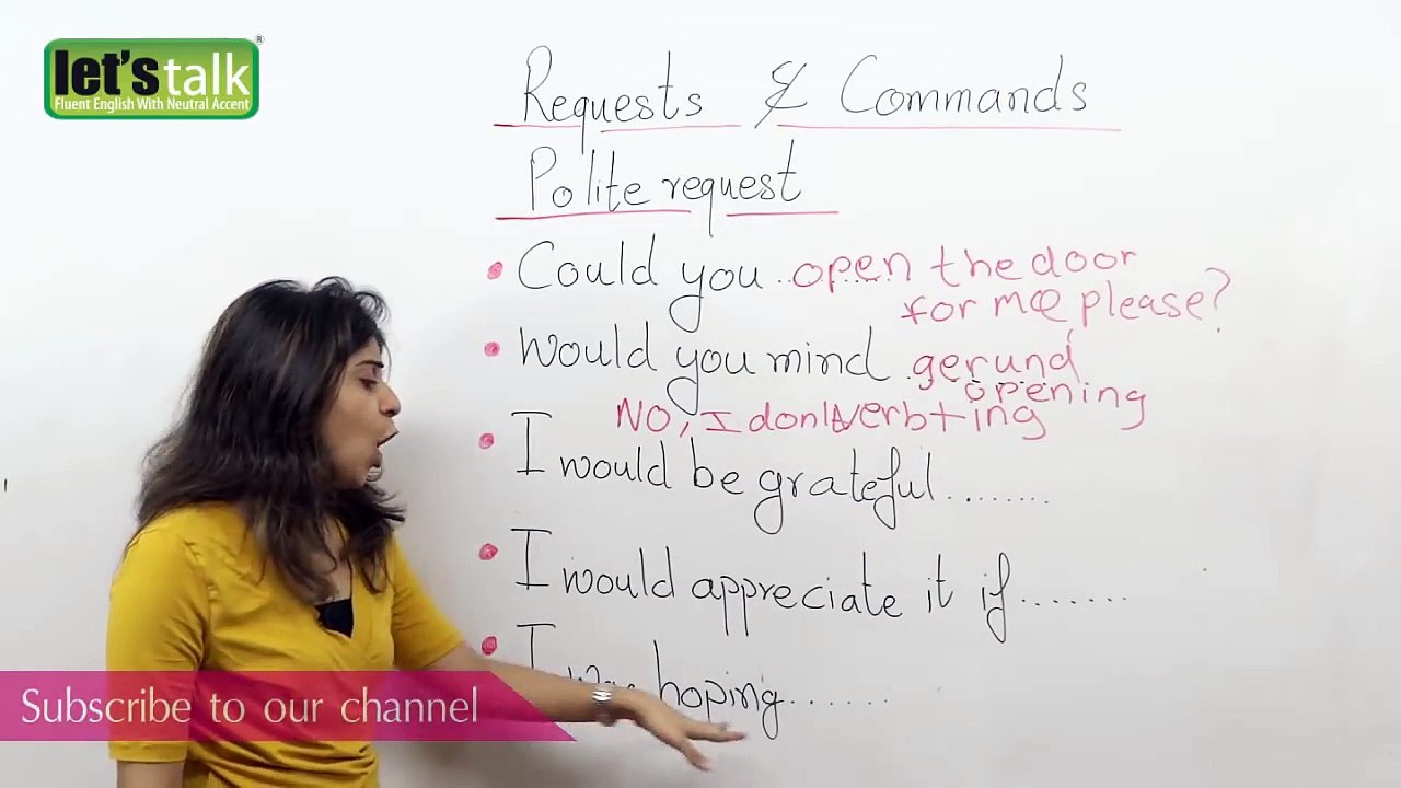 Requests & Commands in English - Useful English Expressions