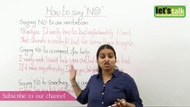Business English Lesson - How to Say 'NO' in sticky situations