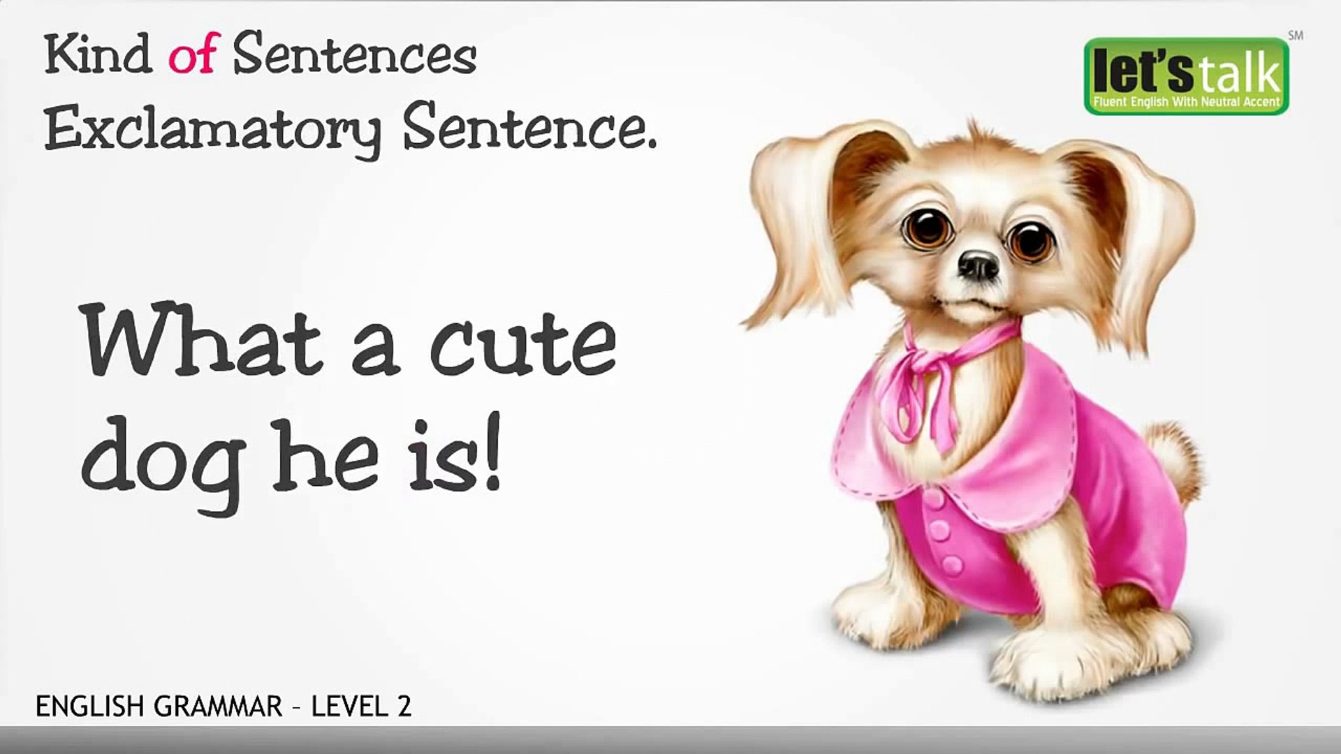 Sentence -  English Grammar level 2.