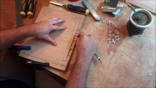 Making a wooden key holder out of old keys