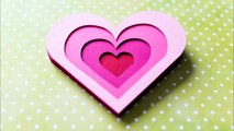 How to Make - 3D Greeting Card Valentines Day Heart - Step by Step DIY | Kartka Walentynkowa