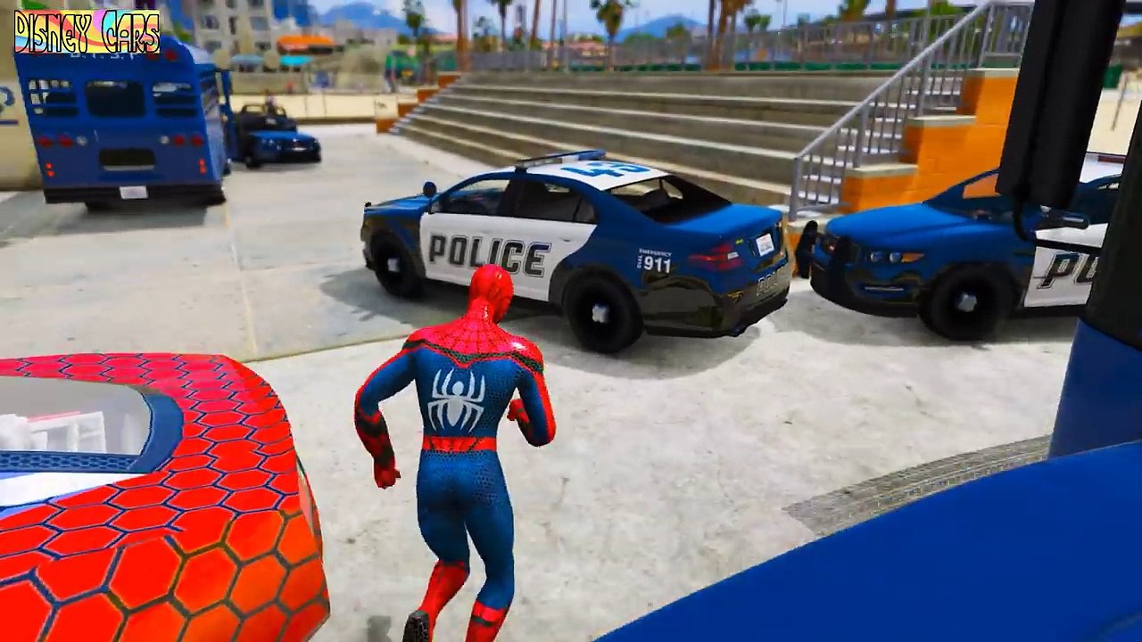 Bad Joker keeps locked McQueen brothers Spiderman punished him & Helped Cars Songs Children Cartoon