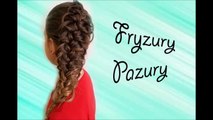 Fryzury Pazury - Dwa warkocze z kwiatkiem