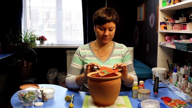 Мастер-класс ДЕКОР КАШПО. Декорируем горшочек для цветов.