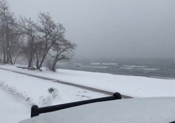 Heavy Snow Falls on California's Sierra Mountains
