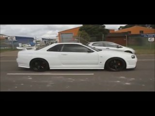 R34 gtr launch control.- Burnouts!!!!!