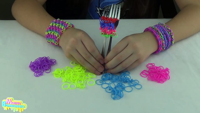 Pulseira Escama de Dragão Rainbow Loom Scale of Dragon Bracelet
