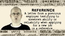 What does REFERENCE mean? English word definition