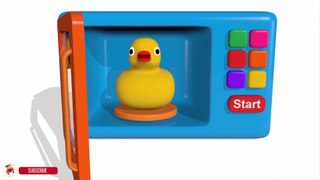Colors for Children to Learn with Microwave and Blender Toy Appliance - Learn Colors with Vehicles