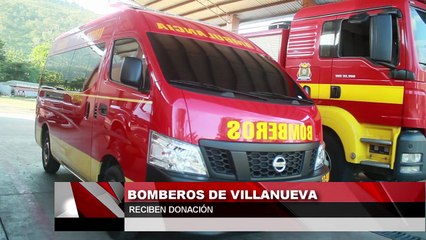 Bomberos de Villanueva reciben donacion