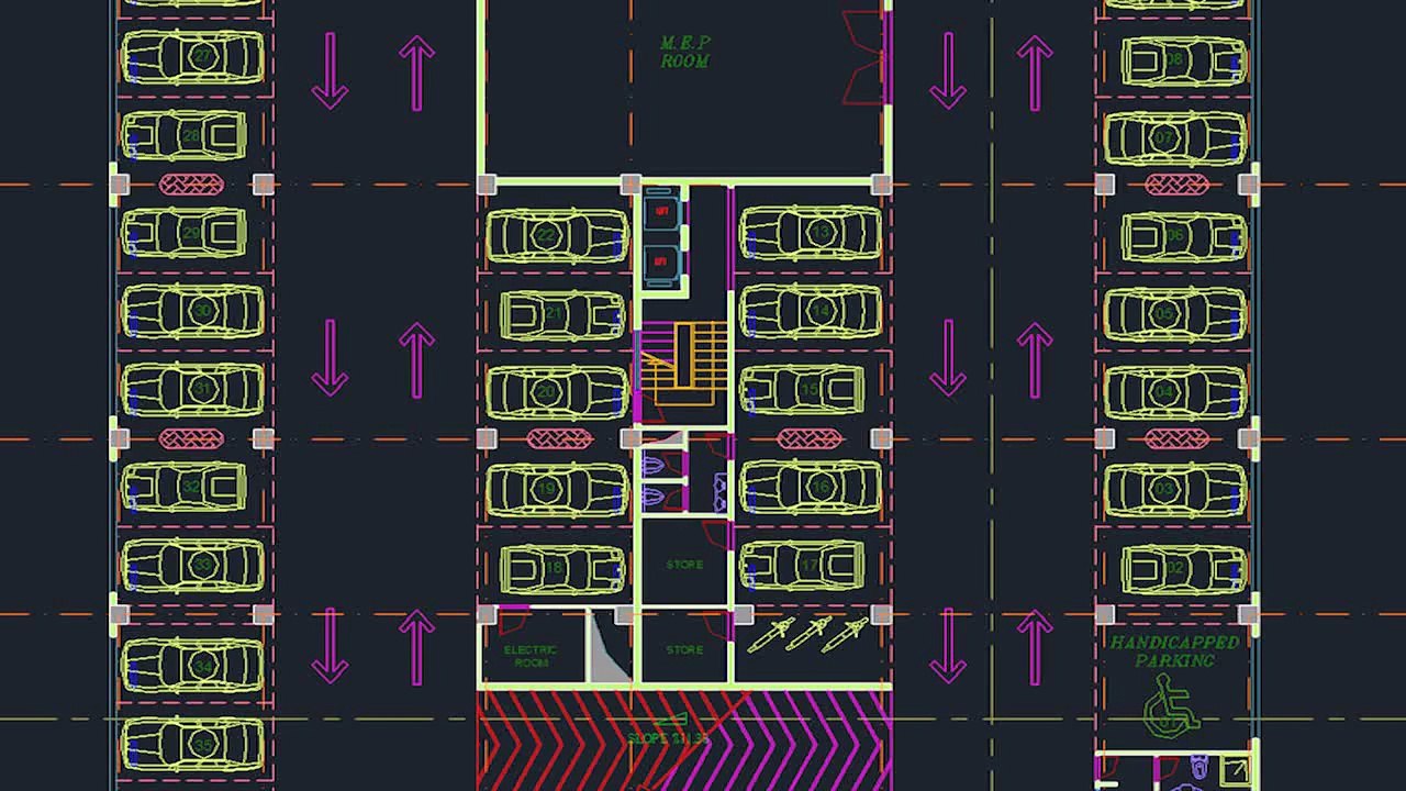 Fast Sketch - Low Rise Residential Complex - parking,stairs,elevators,MEP,Garbage chute,Elevations