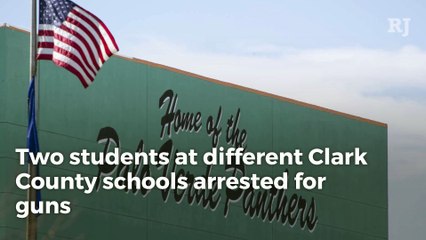 Download Video: 2 students at different Clark County schools arrested for guns