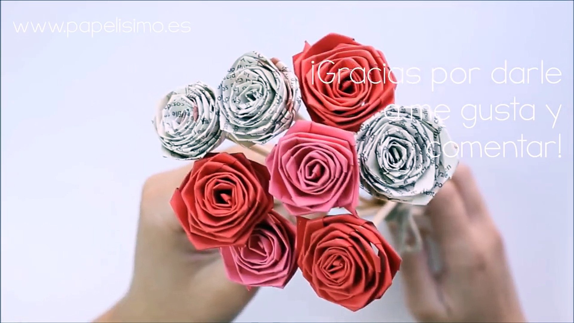 Cómo hacer rosas con una tira de papel (tipo quilling) - video Dailymotion