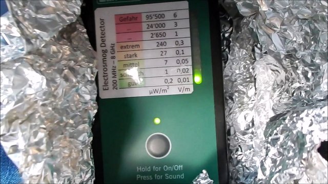 Alufolie gegen Radarstrahlung, Handystrahlung, WLAN Strahlung