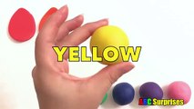 Best Learning Video for Kids LEARN COLORS with Play Doh GIANT Rainbow Surprise Eggs ABC Surprises