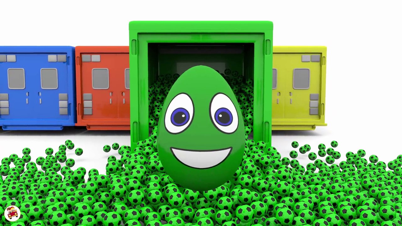 Learn Colors and Numbers with Car Truck Soccer Balls - Colours and Numbers with Surprise Eggs