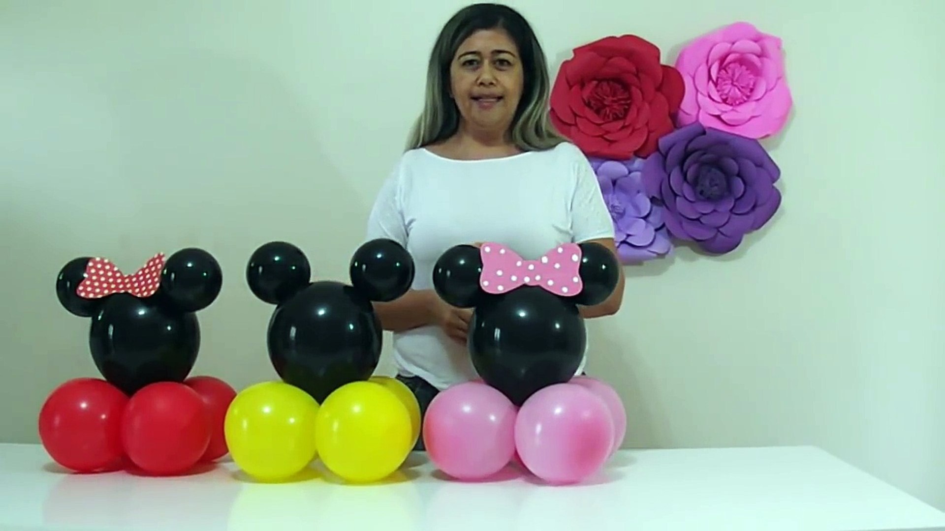 Centro de mesa Minnie e Mickey