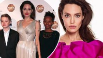 'Anyone can put on a dress and makeup, it's your mind that will define you': Angelina Jolie reveals advice she gave daughters as she talks to John Kerry.