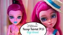 Faceup Tutorial №25 Gigi Grant OOAK Monster High Cutom doll repaint