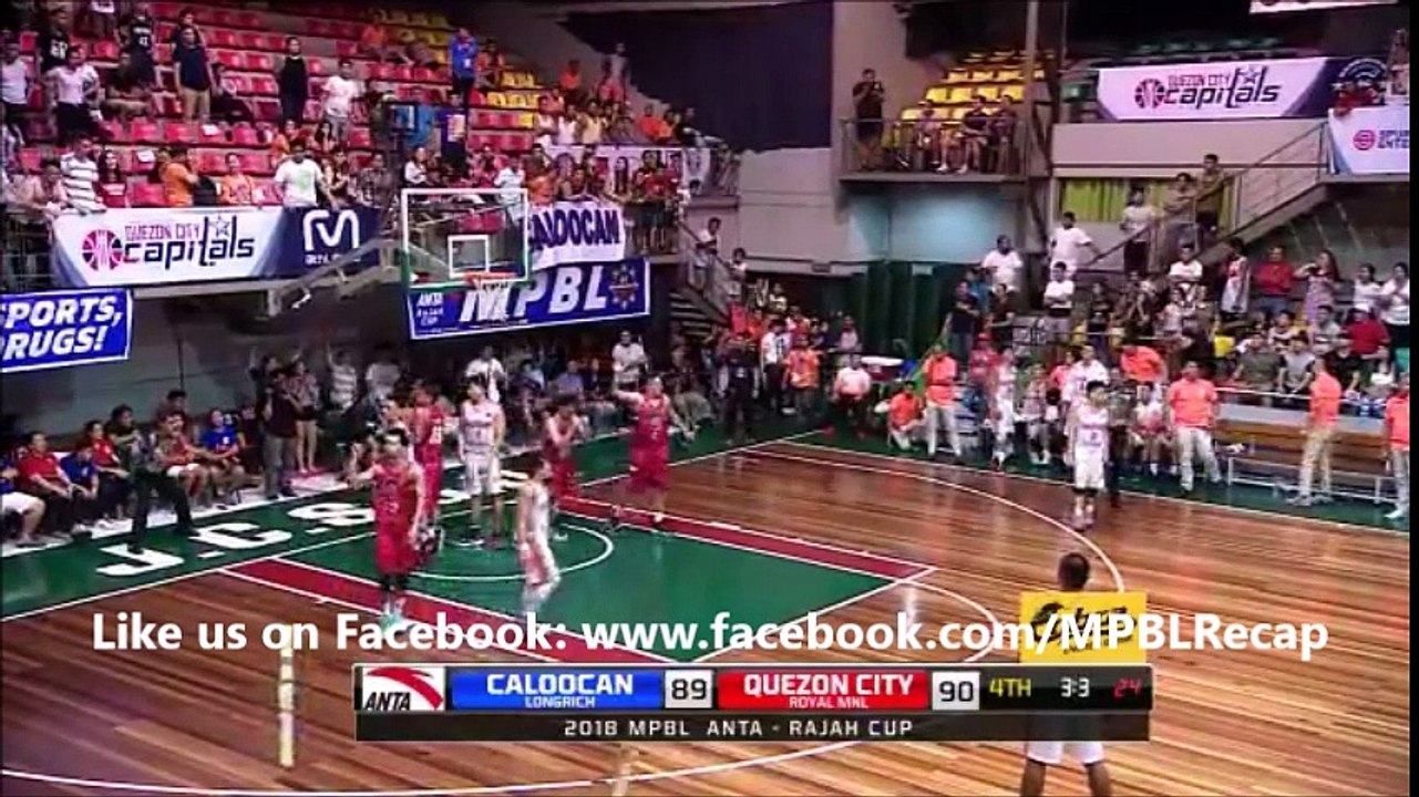 Gian Abrigo Clutch Winning Jumpshot - Caloocan Supremos vs Quezon City Capitals (MPBL )March 1, 2018