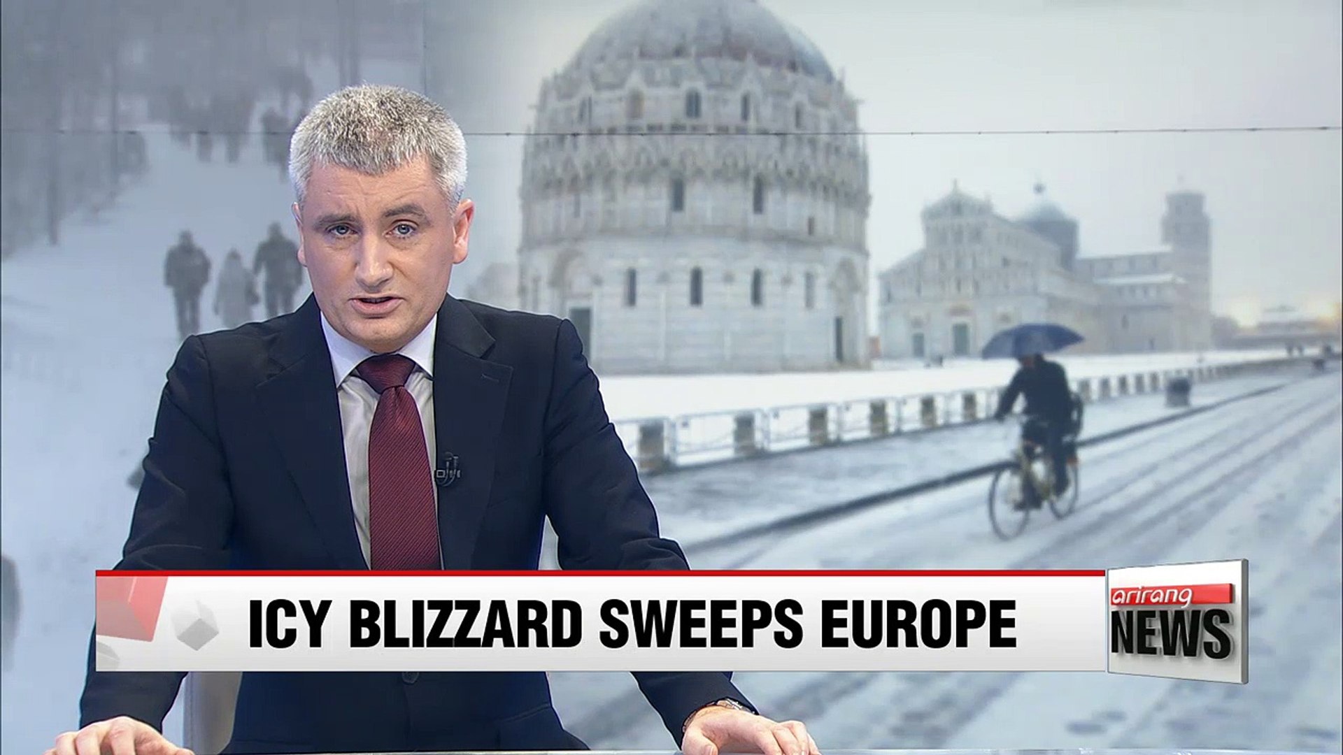 ⁣Siberian cold front lashes Europe, disrupts travel