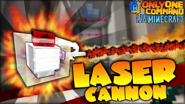 Minecraft: How to get Laser Cannons! (One Command) NO Mod!