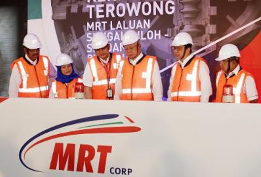 Najib launches tunnelling works for new MRT line