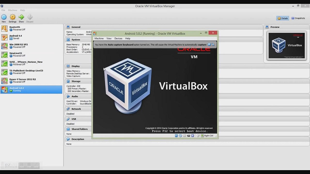 Android 5.0.2 Installation on VirtualBox