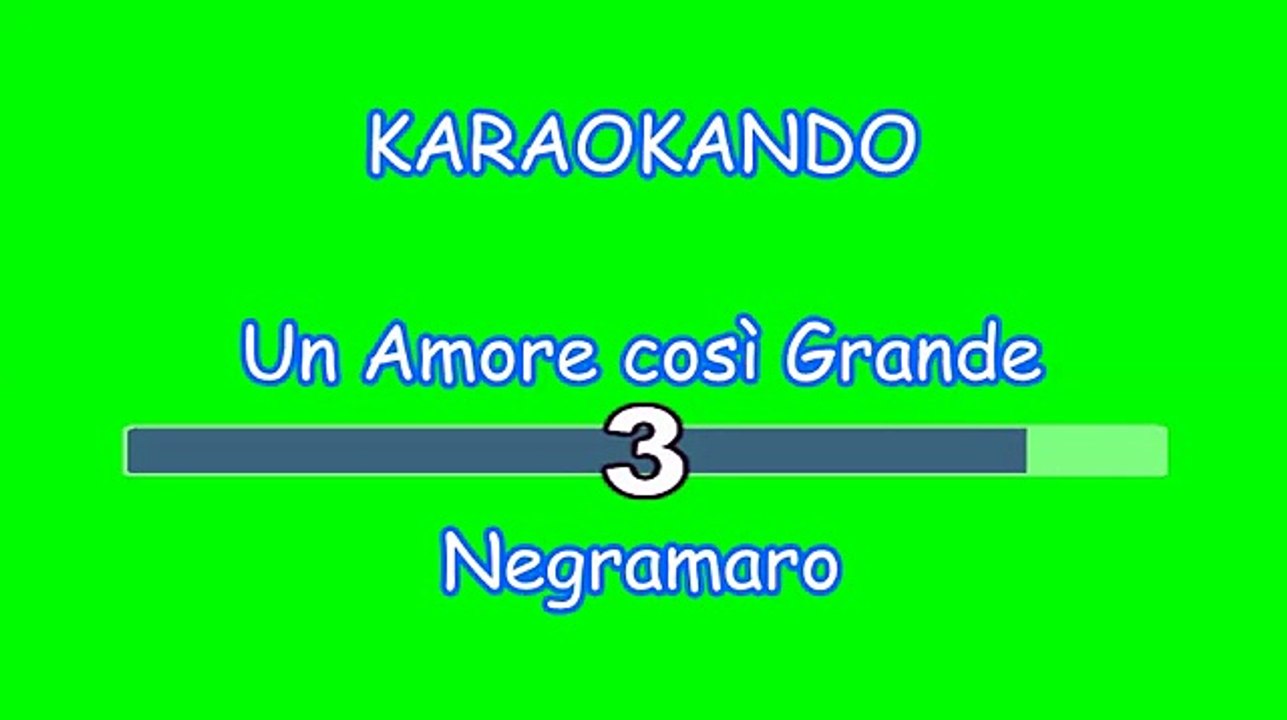 Karaoke Italiano - Un amore così grande - Negramaro ( Testo )