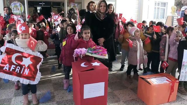 Minik öğrencilerden Mehmetçik'e destek - ŞANLIURFA