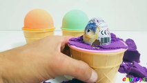 Kinetic Sand Ice Cream | Surprise Eggs | Surprise Inside | Learn Colors Review