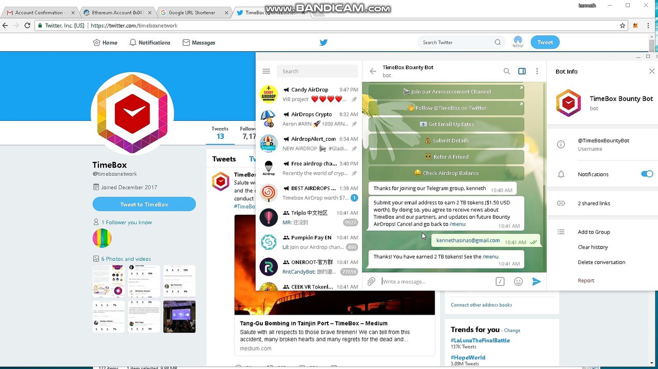 Timebox (TB) Airdrop New ICO Token, New Coin Bounty Airdrop Free Giveaway