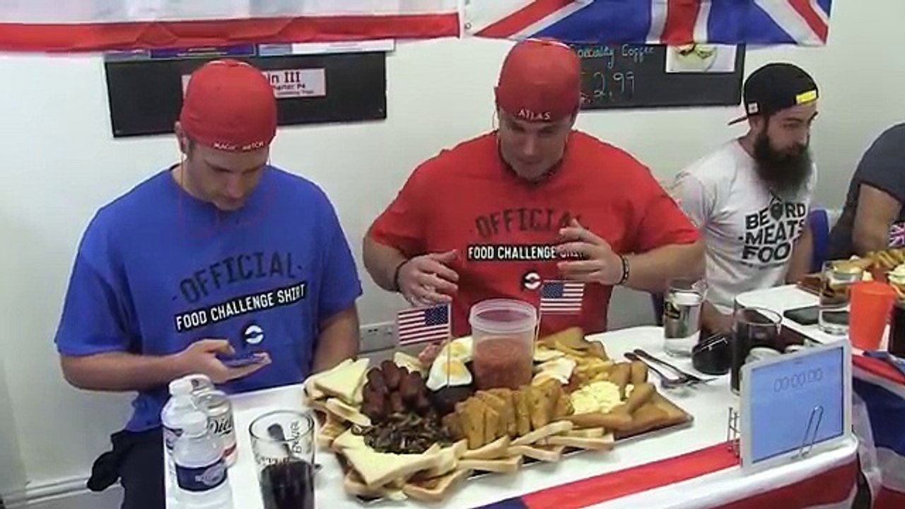 WORLDS BIGGEST BREAKFAST CHALLENGE vs Team UK!!